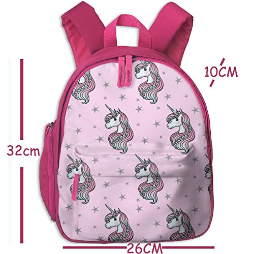 Mochila Infantil niña,Unicorn Cake Pops (Pastel) - Black Polka Dots_4786 - littlearrowdesign, para escuelas Infantiles Oxford de Tela (Rosa)