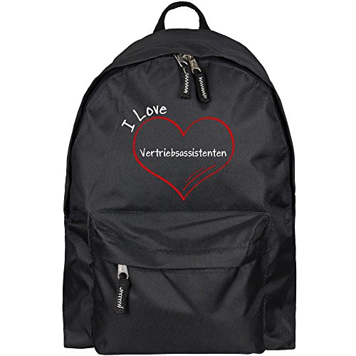 Mochila modern I Love de ventas asistentes colour negro