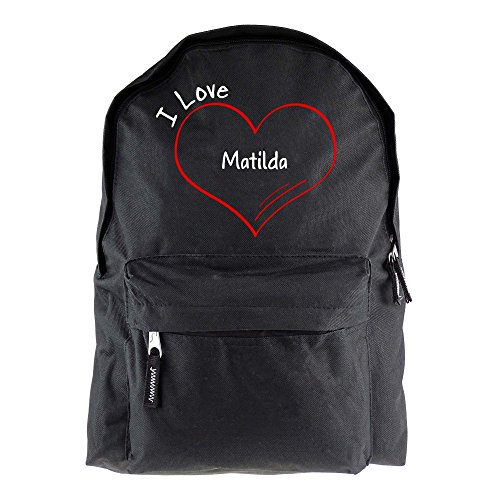 Mochila modern I Love Matilda negro