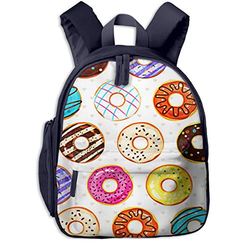 Mochilas Infantiles, Bolsa Mochila Niño Mochila Bebe Guarderia Mochila Escolar con Donut Postre Poco para Niños De 3 A 6 Años De Edad