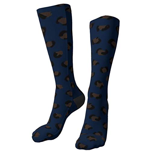 Moda pantera impresión color crudo chocolate marrón marino negro multi rendimiento deportes al aire libre senderismo novedad casual tripulación calcetines