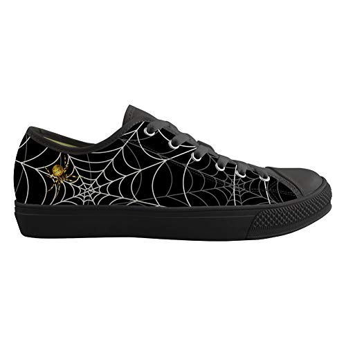 MODEGA Impresión De Araña Zapatos Superiores Bajos De Impresión para Hombre Araña Bajas Chicos Top Zapatos Imprimen Telaraña