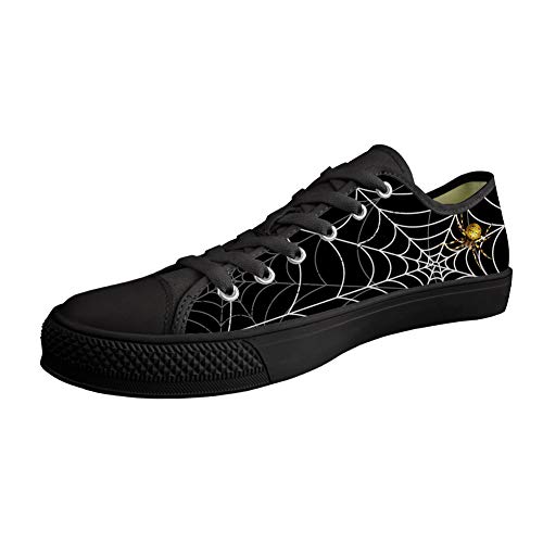 MODEGA Impresión De Araña Zapatos Superiores Bajos De Impresión para Hombre Araña Bajas Chicos Top Zapatos Imprimen Telaraña