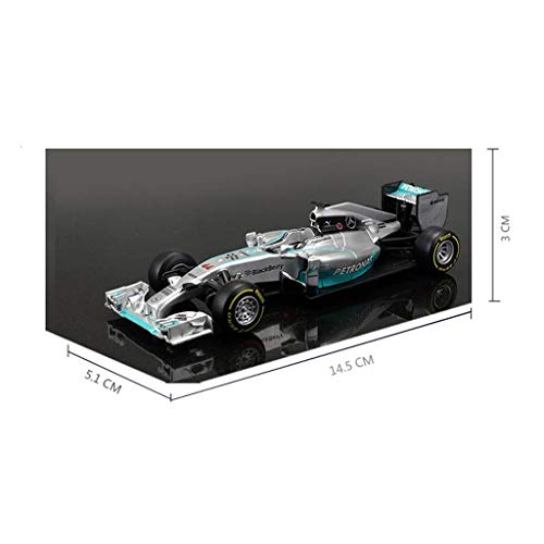 Modelo de automóvil Mercedes-Benz AMG modelo de simulación 1:32 de la aleación original F1 Fórmula coche de deportes de aleación coche modelo exclusivo de colección modelo (color: plata, Tamaño: el 14