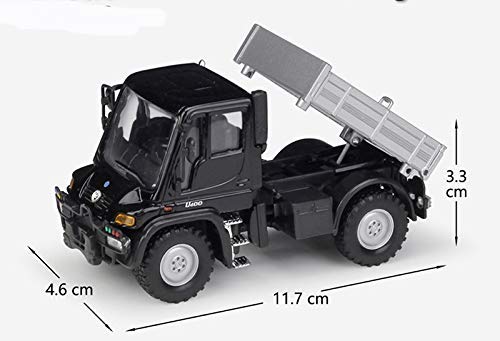 Modelo de coche uno y cuarenta y tres Mercedes-Benz Unimog Unimog U400 modelo de simulación de aleación de coche de la inercia del coche exclusivo de colección modelo (Color: NEGRO) liuchang20