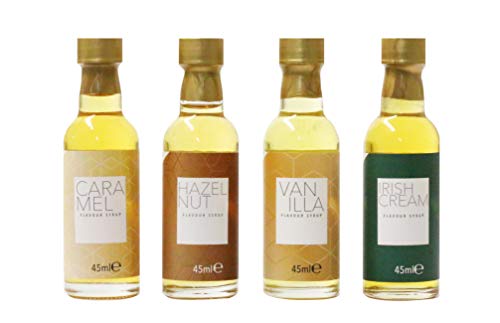 Modern Gourmet Foods, Set de Regalo Muestrario de Siropes "Food Truck Coffee Shop", 45 ml en cada bote, Set de 4 Deliciosas Muestras de Sirope de Café