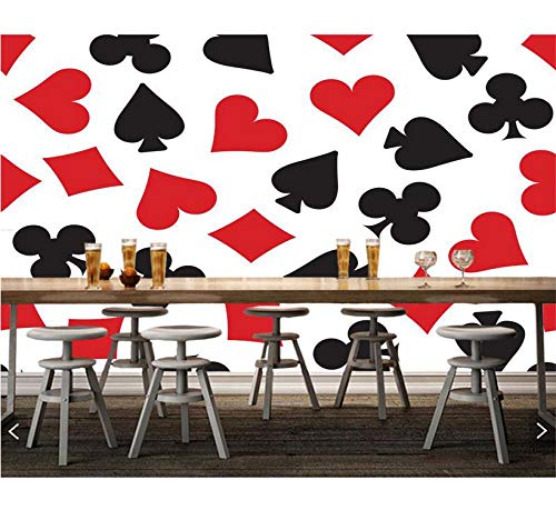 moderno Creatividad Corazones y espadas naipes 3D papel tapiz personalizado mural entrada hotel salón cocina office restaurante cabecera TV fondo decoración-3