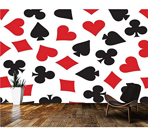 moderno Creatividad Corazones y espadas naipes 3D papel tapiz personalizado mural entrada hotel salón cocina office restaurante cabecera TV fondo decoración-3