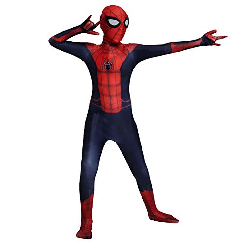 MODRYER El Hombre Araña De Cosplay del Traje del Hombre Araña Unisex Mono Superhéroe De Halloween Cosplay Bodies Lycra 3D Imprimir Spider Man Disfraz Traje, Far from Home-Adult XXL 175~185cm