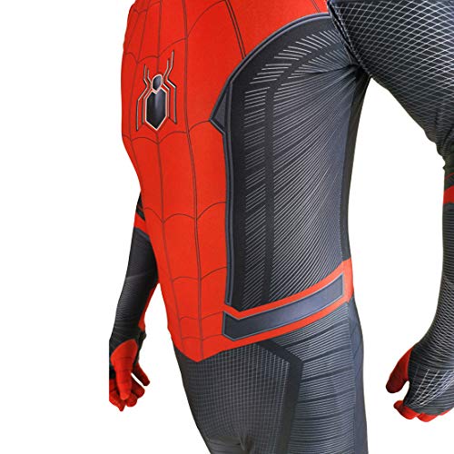 MODRYER El Hombre Araña De Cosplay del Traje del Hombre Araña Unisex Mono Superhéroe De Halloween Cosplay Bodies Lycra 3D Imprimir Spider Man Disfraz Traje, Far from Home-Adult XXL 175~185cm