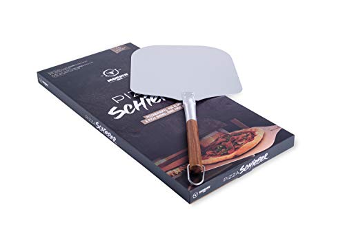 MOESTA-BBQ 10039 - Pala para Pizza 1 - Práctica Pala para Pizza de 66 cm de Largo de Aluminio con Mango de Madera para la Parrilla o el Horno para Pizza como en el Horno de Piedra