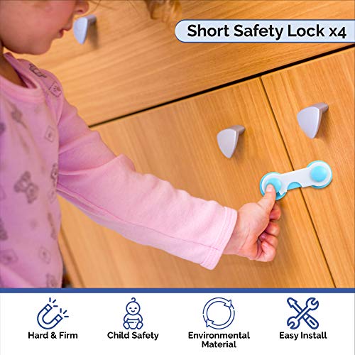 Moguat 30 Piezas Kit Seguridad Bebe - 10 Protector Enchufes para Bebes, 8 Protector Esquinas Bebe , 8 Cierre Seguridad Cajones Bebe , 4 Protector Seguridad Puertas Niños