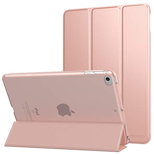 MoKo Compatible con New iPad Mini 5th Generation 7.9" 2019/iPad Mini 4 2015 Funda, Delgado y Ligero Protector con Magnética Función de Cargar/Par y Auto Sueño/Estela - Oro Rosa