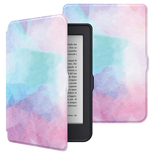 MoKo Funda Compatible con Kobo Nia 6-Inch 2020, Ultra Delgada Ligera Smart-Shell Soporte Cover Case Compatible con Kobo Nia 6" 2020 Tableta, Acuarela