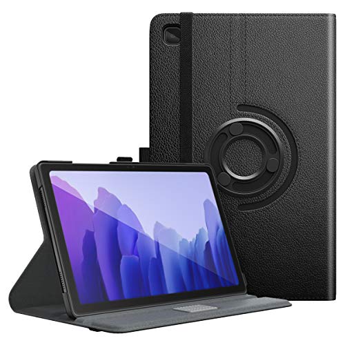 MoKo Funda Compatible con Samsung Galaxy Tab A7 10.4 Inch 2020 Model (SM-T500/505/507), Funda Giratoria Ajustable de 90°de Soporte Automático y Función de Auto Activación/Reposo, Negro