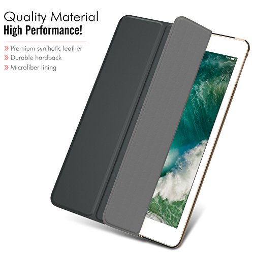 MoKo Funda para 2018/2017 iPad 9.7 6th/5th Generation - Ultra Slim Función de Soporte Protectora Plegable Smart Cover - Gris Espacial (Auto Sueño/Estela)