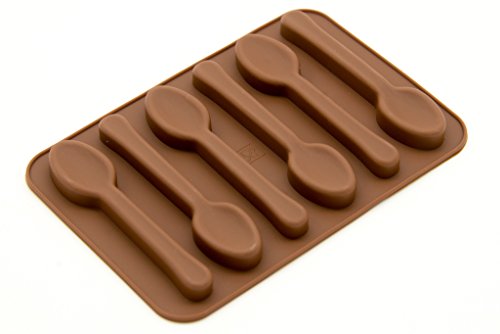 Molde con forma de cucharas de silicona de grado alimenticio, para chocolate, caramelos y hielo (sin BPA)