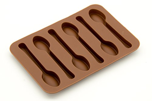 Molde con forma de cucharas de silicona de grado alimenticio, para chocolate, caramelos y hielo (sin BPA)