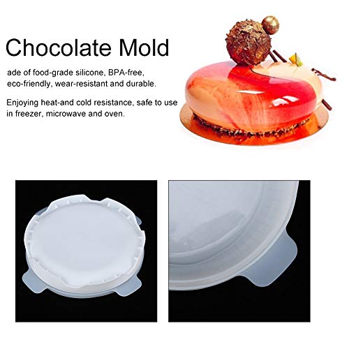 Molde de pastel de silicona redondo antiadherente Molde para hornear Moldes de chocolate Pastel de pan DIY Molde para hornear Molde para hornear Congelador de microondas Seguro para la fiesta de anive