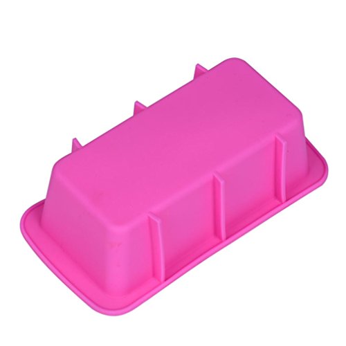 Molde de pastel de silicona, STRIR Pastel Cake Pan Silicona Pastel Moldes Rectángulo pan molde de pan Moldes para hornear Bandeja Bakeware Set para pasteles, pan, pastel, tortitas, pizza (Rosado)