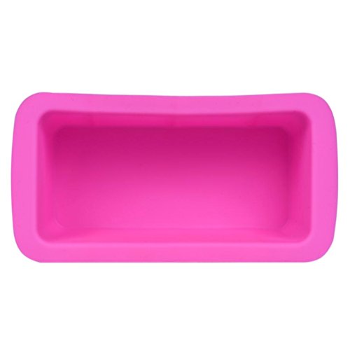 Molde de pastel de silicona, STRIR Pastel Cake Pan Silicona Pastel Moldes Rectángulo pan molde de pan Moldes para hornear Bandeja Bakeware Set para pasteles, pan, pastel, tortitas, pizza (Rosado)