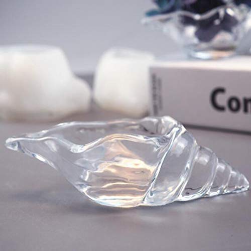 Molde de resina de concha de cristal Molde de silicona de fundición epoxi para joyería Perlas de perlas Soporte de caja Moldes para hacer velas Moldes de Almacenamiento(Concha fina）