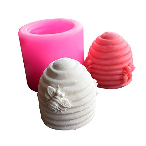 Molde de silicona 3D para velas de abeja, jabón, chocolate, dulces, decoración de tartas, molde para hornear para cumpleaños, boda, Halloween, Navidad, regalo de bricolaje, paquete de 2