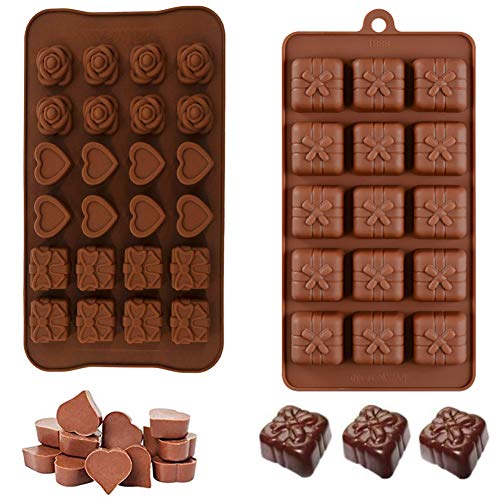 molde de silicona de Navidad para chocolate, molde caja de regalo, molde de fondant, cera de jabón derretir dulces decoración de pasteles con para decoración de tartas de Navidad