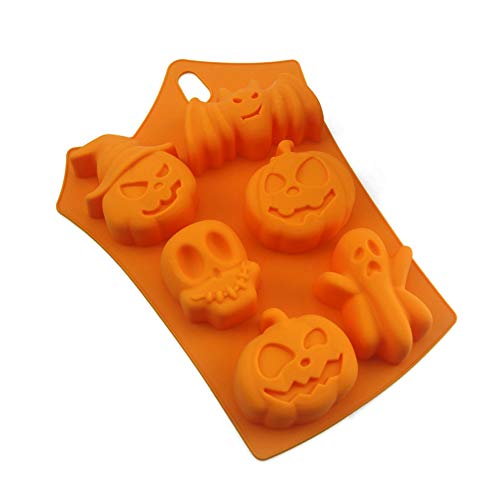 Molde de silicona forma especial de Halloween para repostería, cocción, Mini tartas, magdalenas, chocolate, hielo, 6 cività