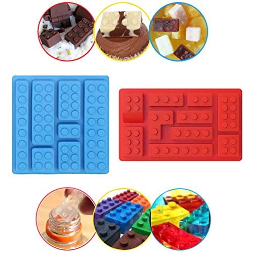 Molde de silicona para cubitos de hielo, diseño de robot, moldes de chocolate, para fiestas de niños y para hornear minifiguras, juego de 2 unidades