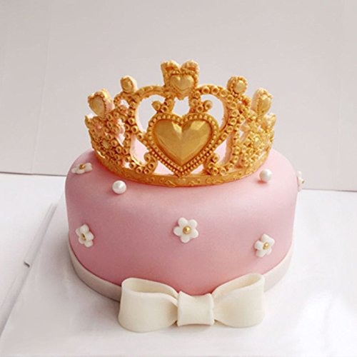 Molde de silicona para decoración de tartas con forma de corona de diamante de imitación de princesa, para cumpleaños, bodas y fiestas