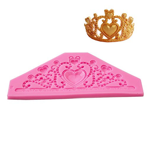 Molde de silicona para decoración de tartas con forma de corona de diamante de imitación de princesa, para cumpleaños, bodas y fiestas