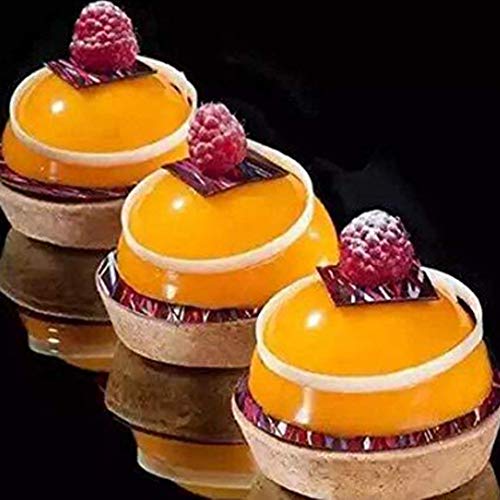 Molde de silicona semiesfera medio 6 paquetes de molde para hornear para hacer chocolate, pastel, gelatina, mousse de cúpula