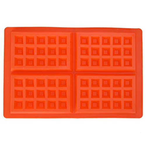 Molde de waffles Pastel de caramelo de chocolate Pan Molde para galletas Silicona Nestlé Muffin Desayuno Cocina Hornear Juego 4/5 Cavidad (Cuadrado)