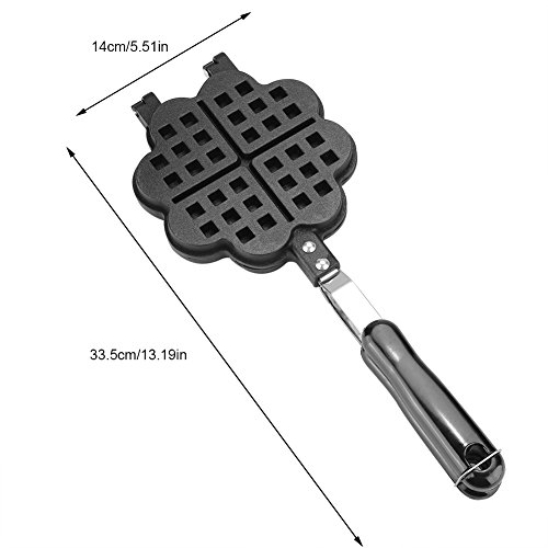 Molde para gofres, forma de corazón Cocina para el hogar Gas antiadherente Máquina para hacer gofres Molde para moldes Molde Prensa de planchar Herramienta para hornear