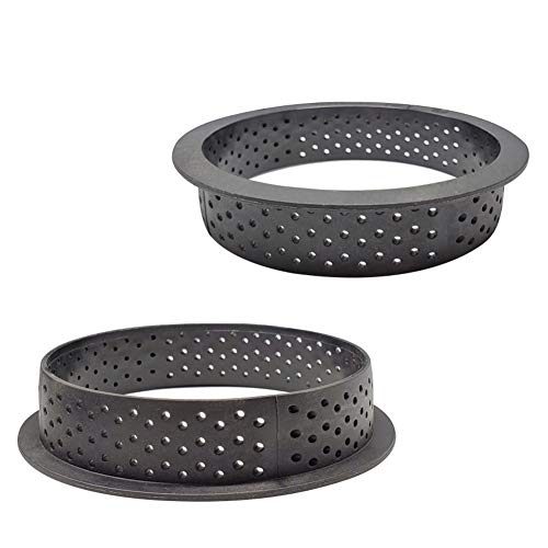 Molde Para Tartas de 8 Piezas, Anillo de Tarta de Pastelería, Cortador Perforado, Forma Redonda, Mousse, CíRculo, Decorador de Postres, Utensilios Para Hornear Antiadherentes