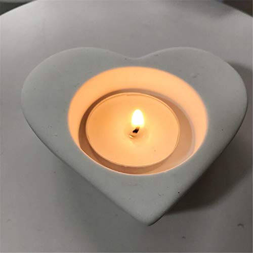 Molde para velas 3D con forma de corazón, molde de silicona para macetas, plantas suculentas, molde de yeso para manualidades, cemento y arcilla, molde para aromaterapia