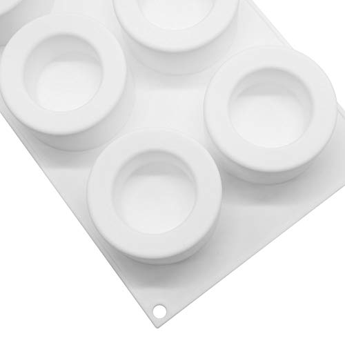 molde silicona, moldes silicona 3d para postres pudín, 6 cavidades Forma de Taza de pudín