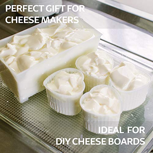 Moldes de drenaje de queso crema – Juego de 5 cestas para hacer queso suave y queso vegano