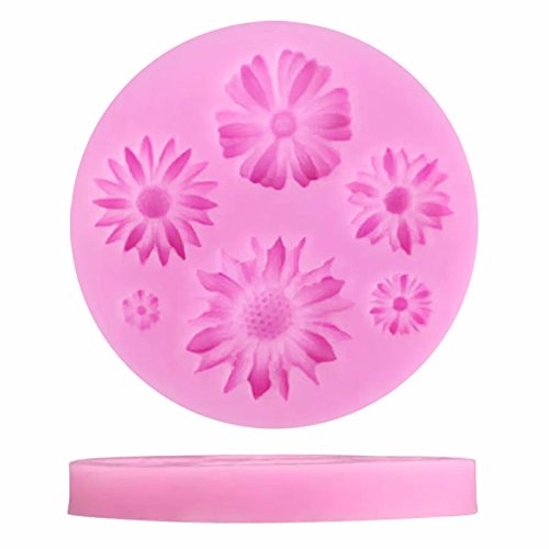 Moldes de flores de silicona 3D con forma de margarita hecha a mano para hacer manualidades, jabón, chocolate, fondant, decoración de pasteles