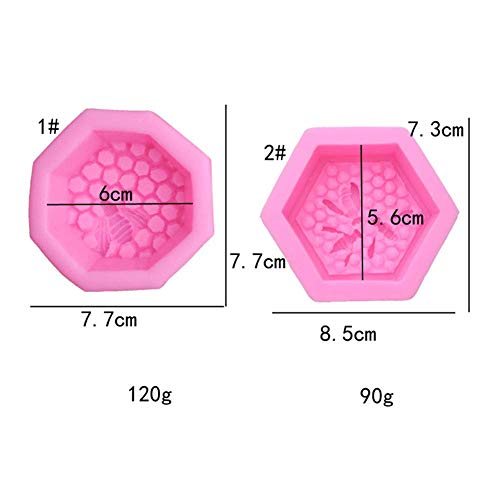 Moldes De Silicona Para Pasteles, 3D Honeycomb Bee Fondant Molde De Silicona Molde Para Decoración De Pasteles Molde Para Helado De Chocolate, Resistencia a Altas Temperaturas, Fácil De Limpiar