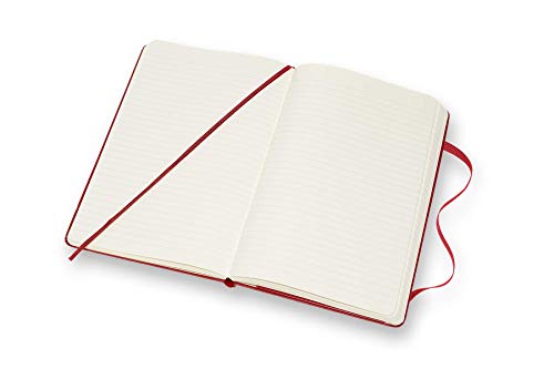 Moleskine 944376 - Cuaderno de tapa dura, de rayas, bolsillo, rojo