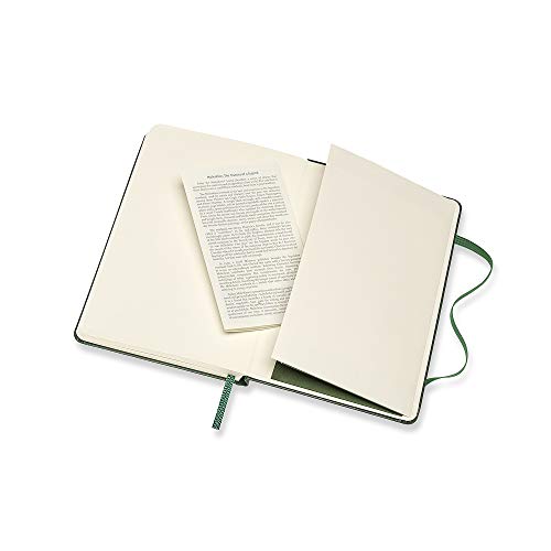 Moleskine - Cuaderno Clásico con Páginas Lisas, Tapa Dura y Goma Elástica, Color Verde Mirto, Tamaño Pequeño 9 x 14 cm, 192 Páginas