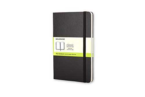 Moleskine QP012 - Cuaderno de tapa dura, liso, bolsillo, negro