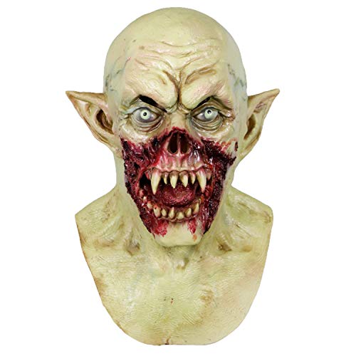 molezu Vampire Mask Scary Kurten Monster Mask Halloween Costume Party Demon Zombie Mask for Cosplay Props