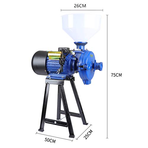 Molino eléctrico de cereales, molinillo de arroz, maíz, café, trigo, molino de alimentación, molinillo de cereales secos con embudo