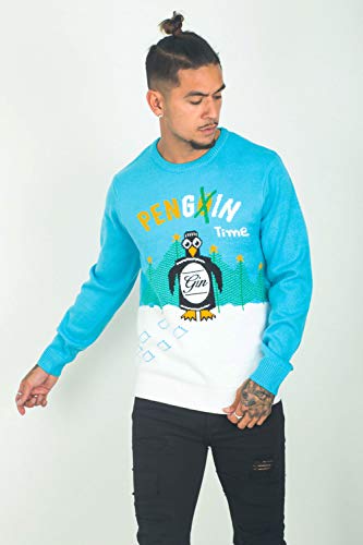 Momo&Ayat Fashions - Jersey para Hombre, diseño de pingüino, tamaño pequeño a 2XL Turquesa Turquesa XXL