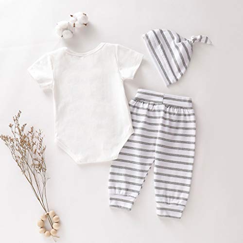 Moneycom: alimento para bebé, letra infantil, diseño de rayas y gorro, color blanco blanco 18-24 Meses