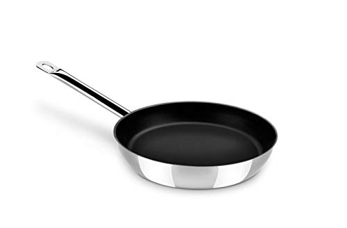 Monix Chef Non-Stick - Sartén 20 cm acero inoxidable 18/10 con antiadherente, apta para todo tipo de cocinas incluida inducción