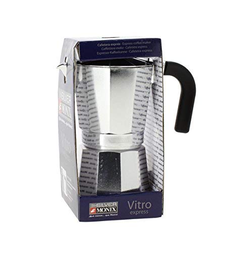 Monix M620009 Cafetera, Aluminio, Plata, 9 Tazas